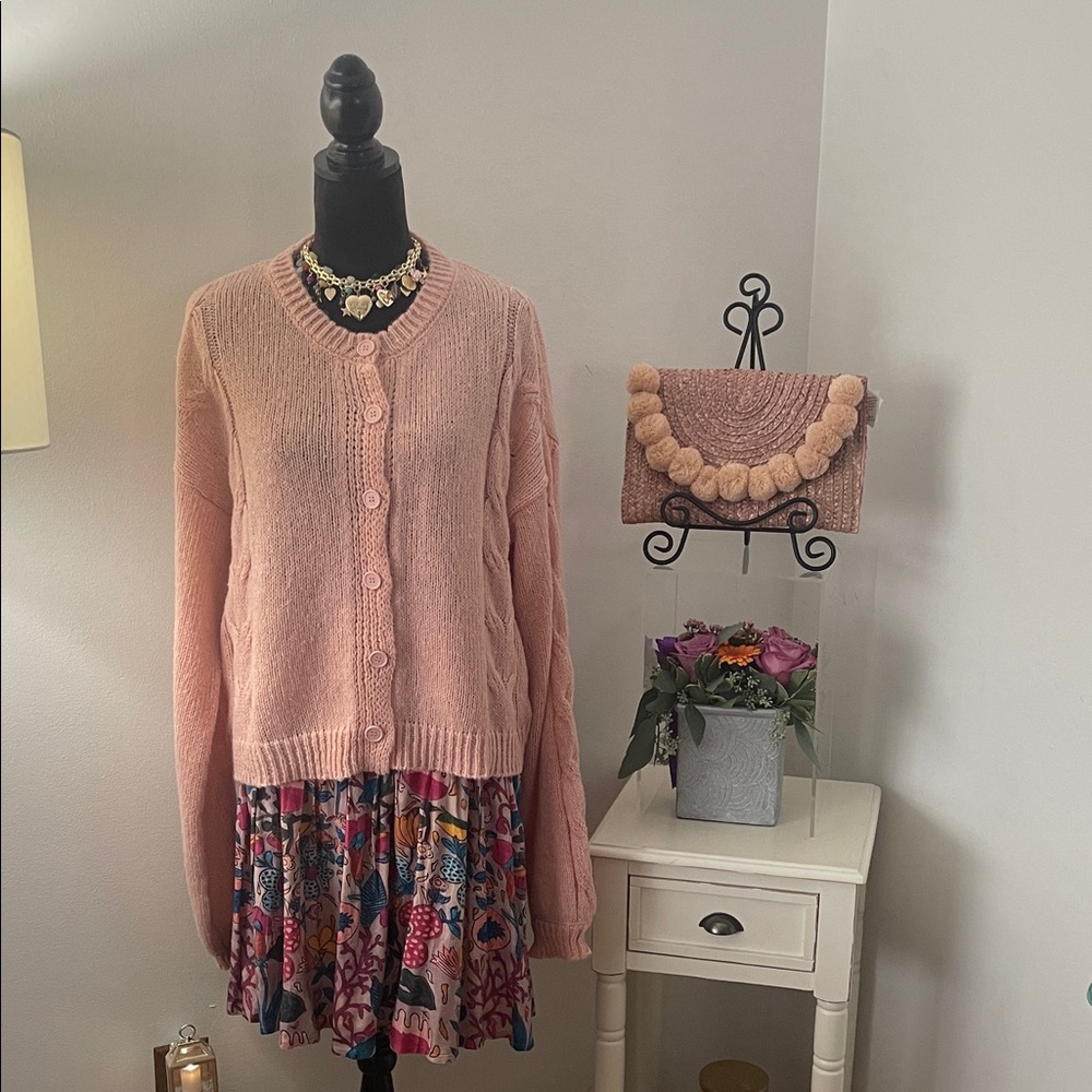 Lulu's Blush Pink Cardigan Sweater